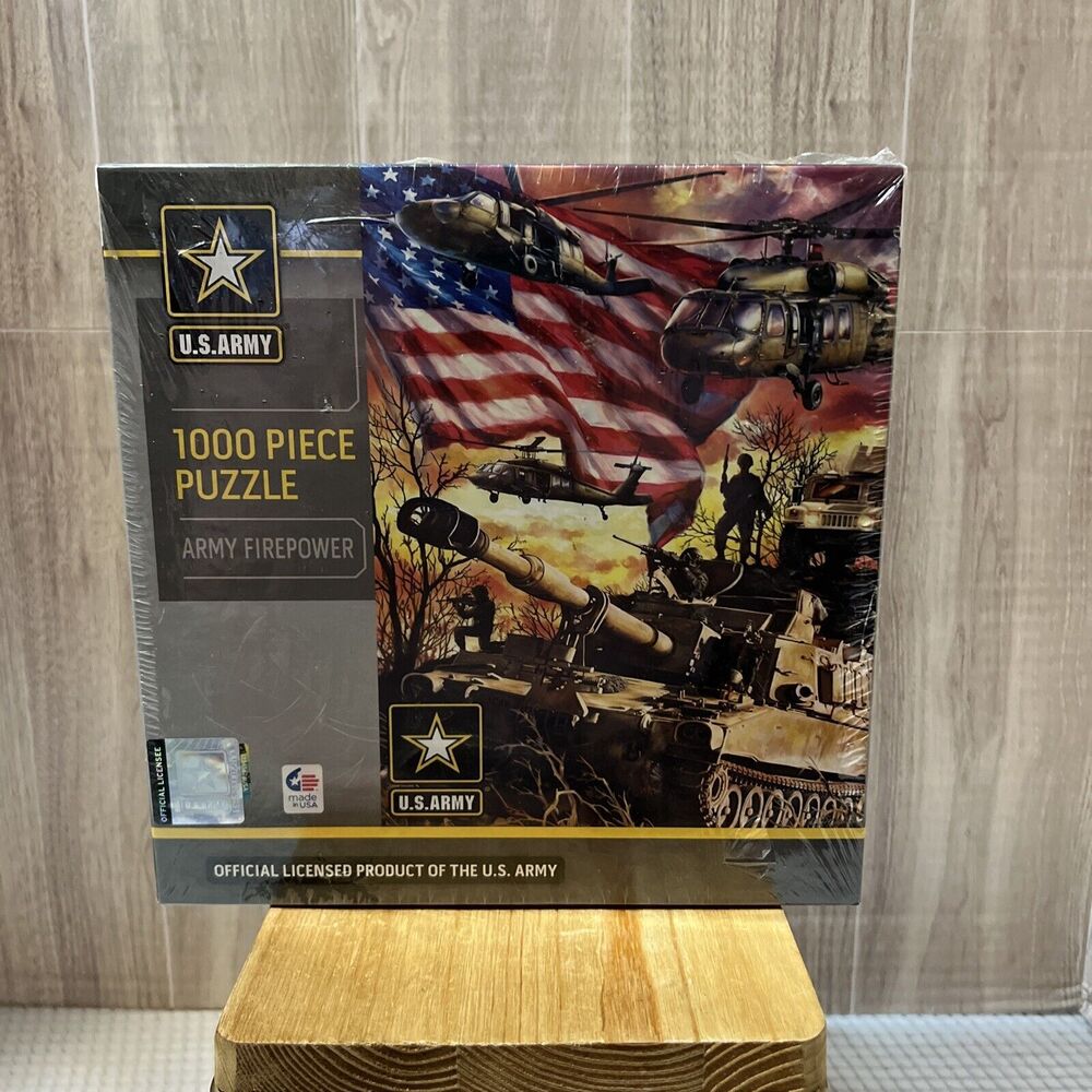 US Army Army Firepower 1000 Piece Jigsaw Puzzle Sealed Box
